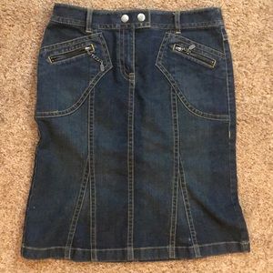 Ann Taylor Dark Blue Denim Skirt